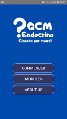 QCM ENDOCRINO CLASSES PAR COURS android App screenshot 0